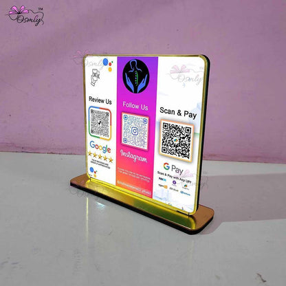 Google Instagram Gpay QR-QR Code Stand-Qr Print-QrPrint