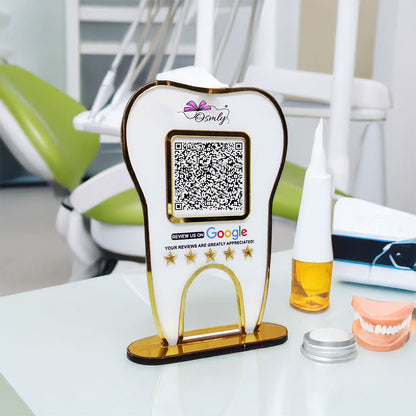 Tooth Shape Dentist QR Stand