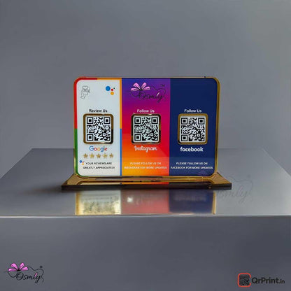 3 in 1 Soecial Media QR Stand - OSMLY