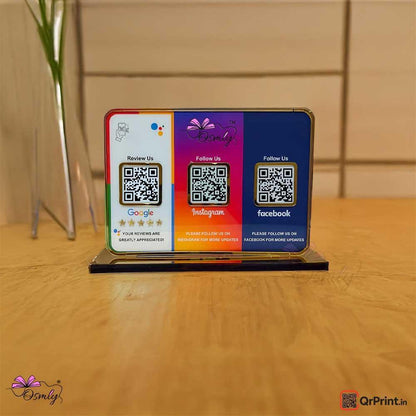 3 in 1 Soecial Media QR Stand - OSMLY