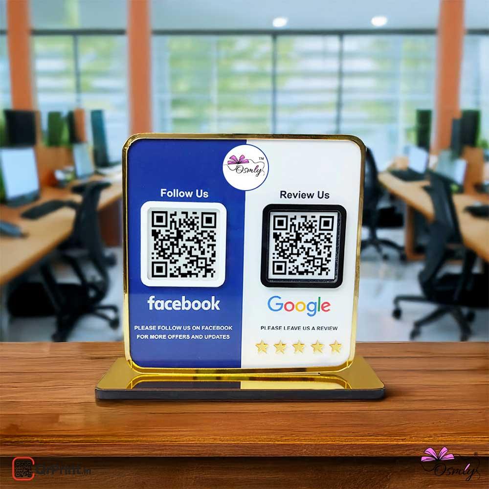 Facebook Google QR Review Stand - Qr Print