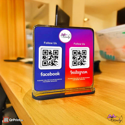 Facebook Instagram QR Stand - Qr Print
