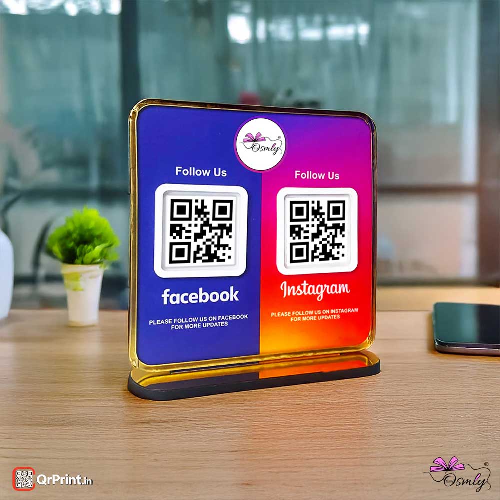 Facebook Instagram QR Stand - Qr Print