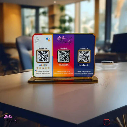 3 in 1 Soecial Media QR Stand - OSMLY