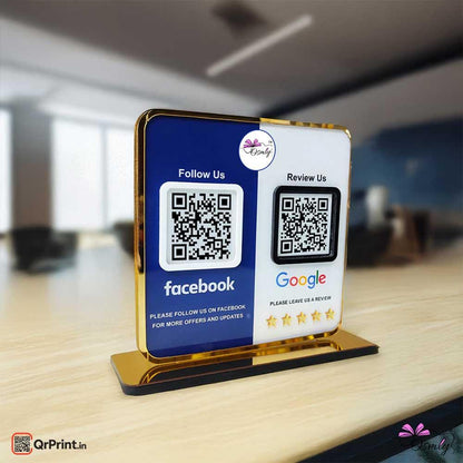 Facebook Google QR Review Stand - Qr Print
