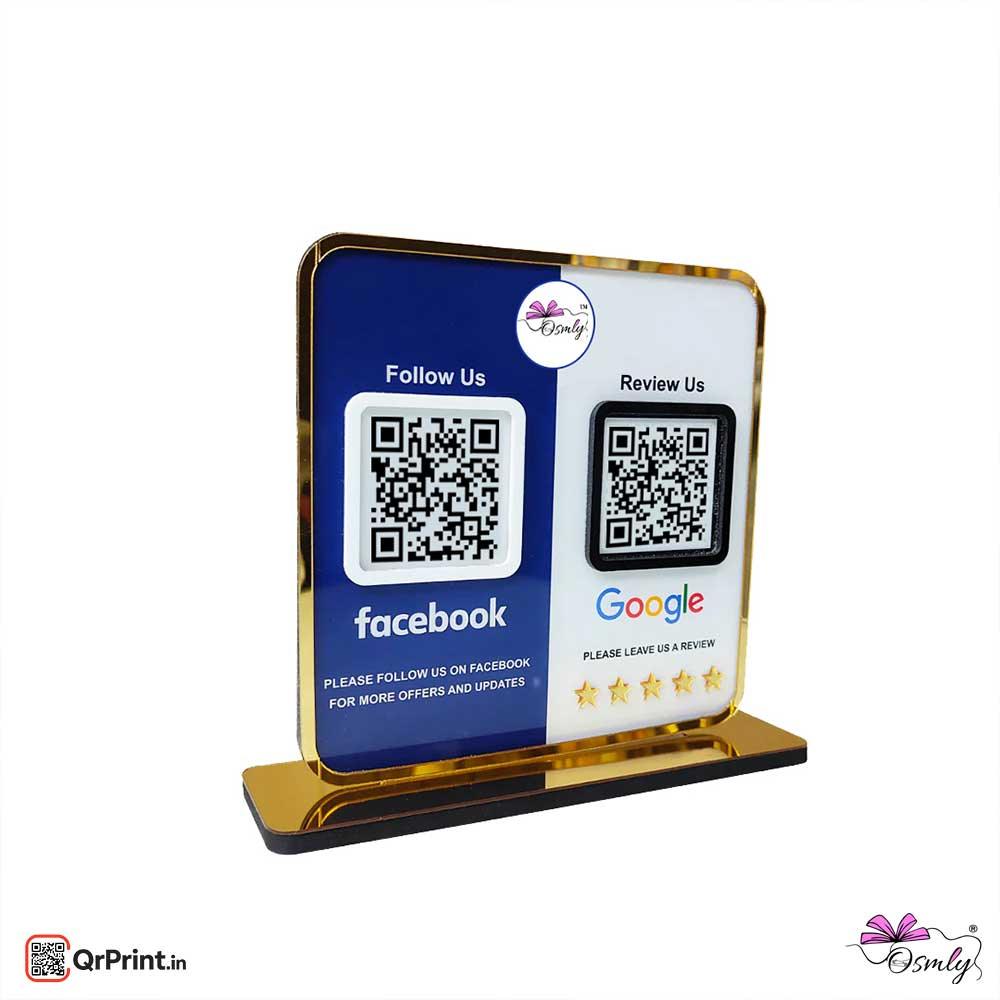 Facebook Google QR Review Stand - Qr Print