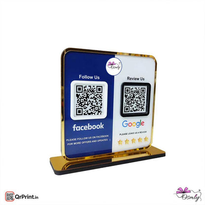 Facebook Google QR Review Stand - Qr Print