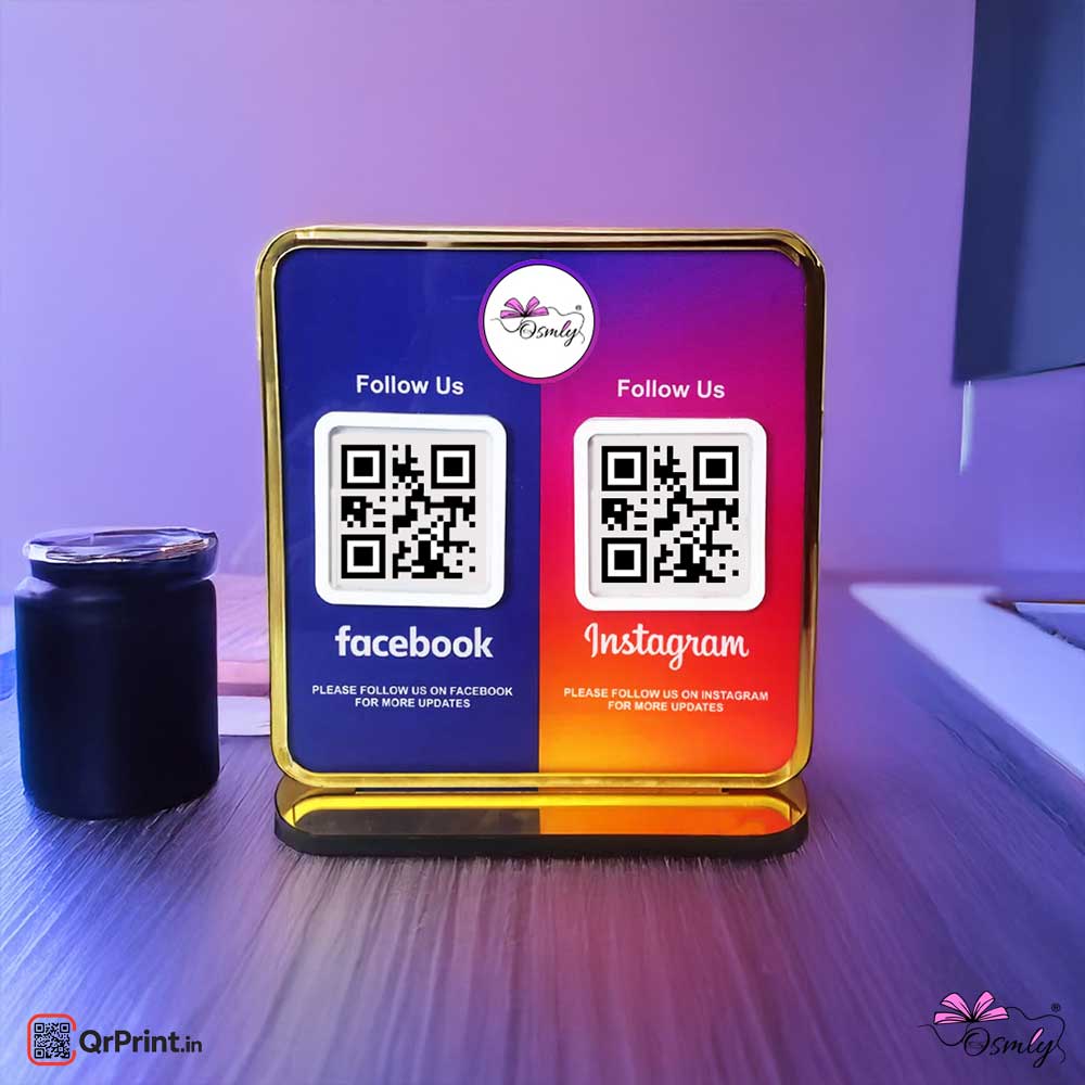 Facebook Instagram QR Stand - Qr Print