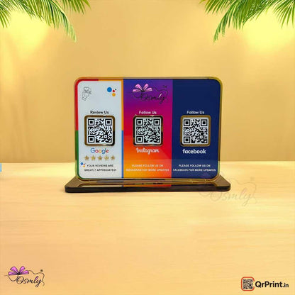 3 in 1 Soecial Media QR Stand - OSMLY