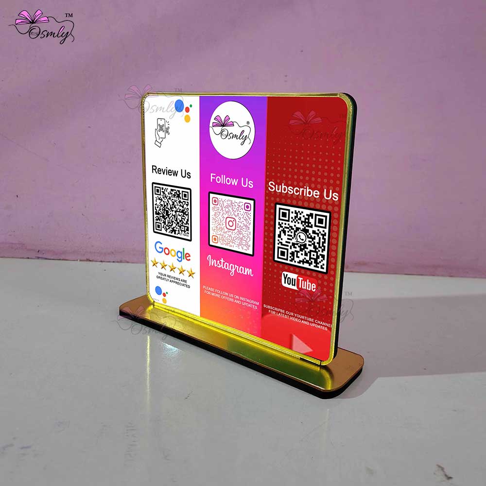 Customized Social QR Stand-QR Code Stand-Qr Print-OSMLY