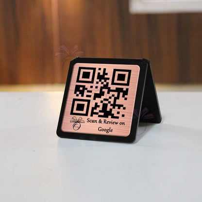 Single Rose Gold Acrylic QR Stand - OSMLY