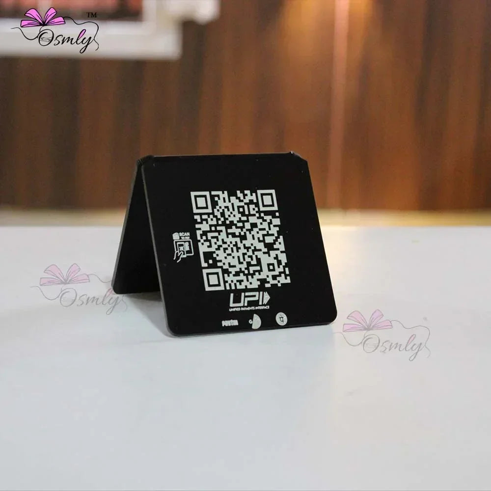 Black Acrylic Mini QR Stand - OSMLY