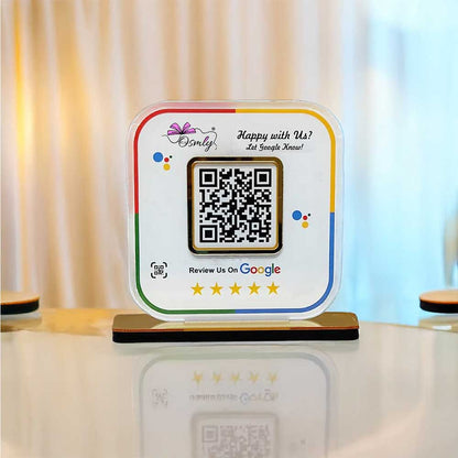 Stylish Google Review QR Stand