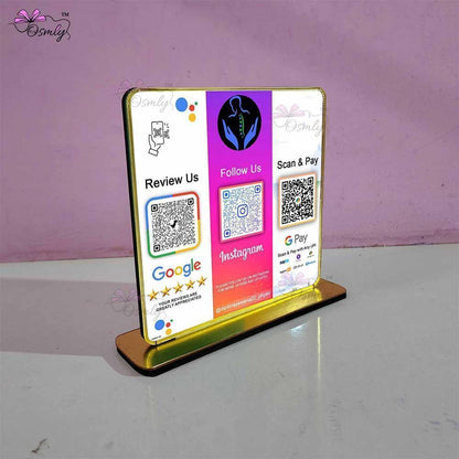 Google Instagram Gpay QR-QR Code Stand-Qr Print-QrPrint