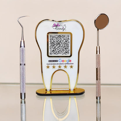 Tooth Shape Dentist QR Stand