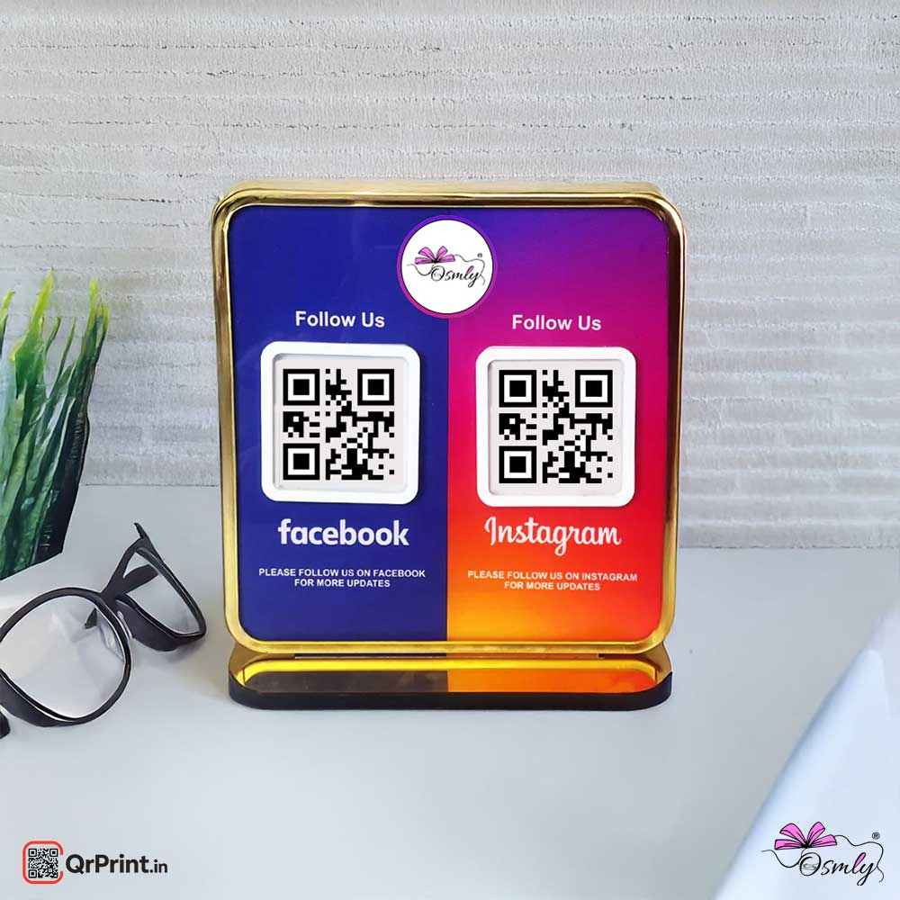 Facebook Instagram QR Stand - Qr Print