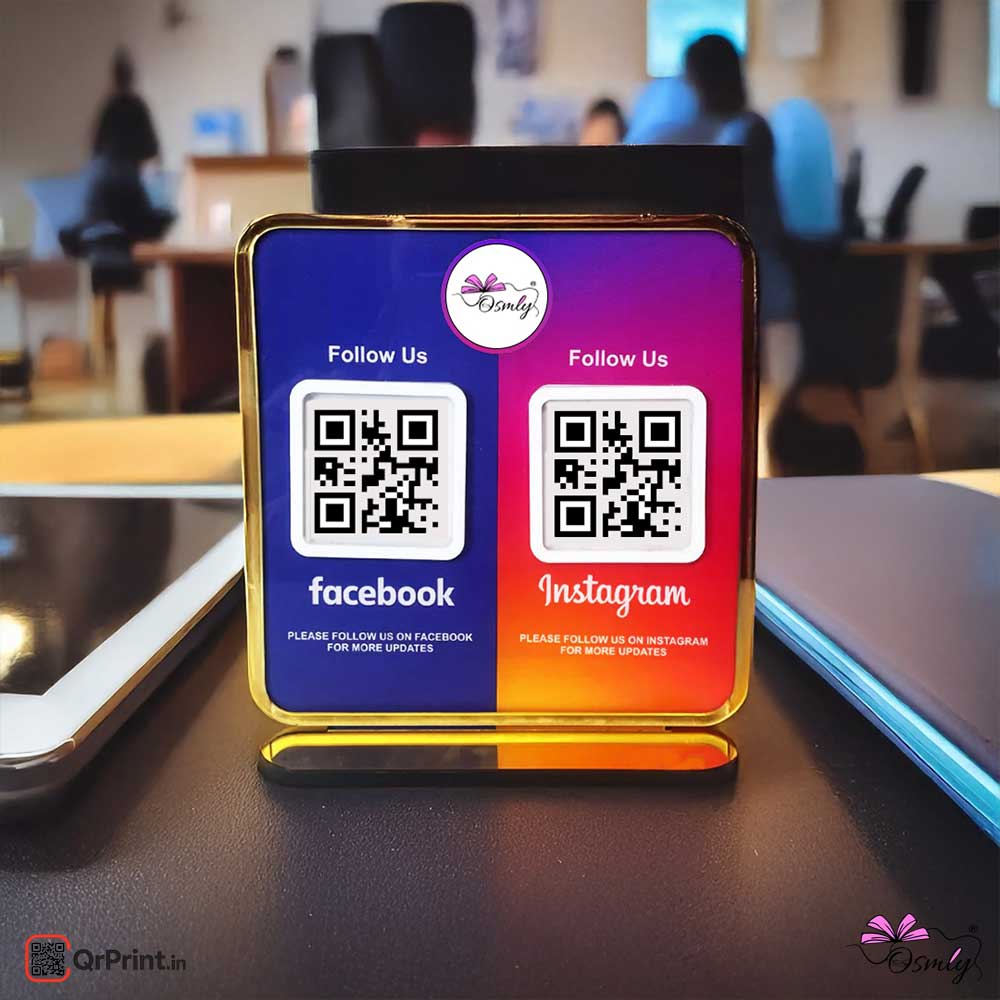 Facebook Instagram QR Stand - Qr Print
