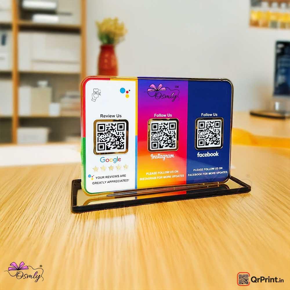 3 in 1 Soecial Media QR Stand - OSMLY