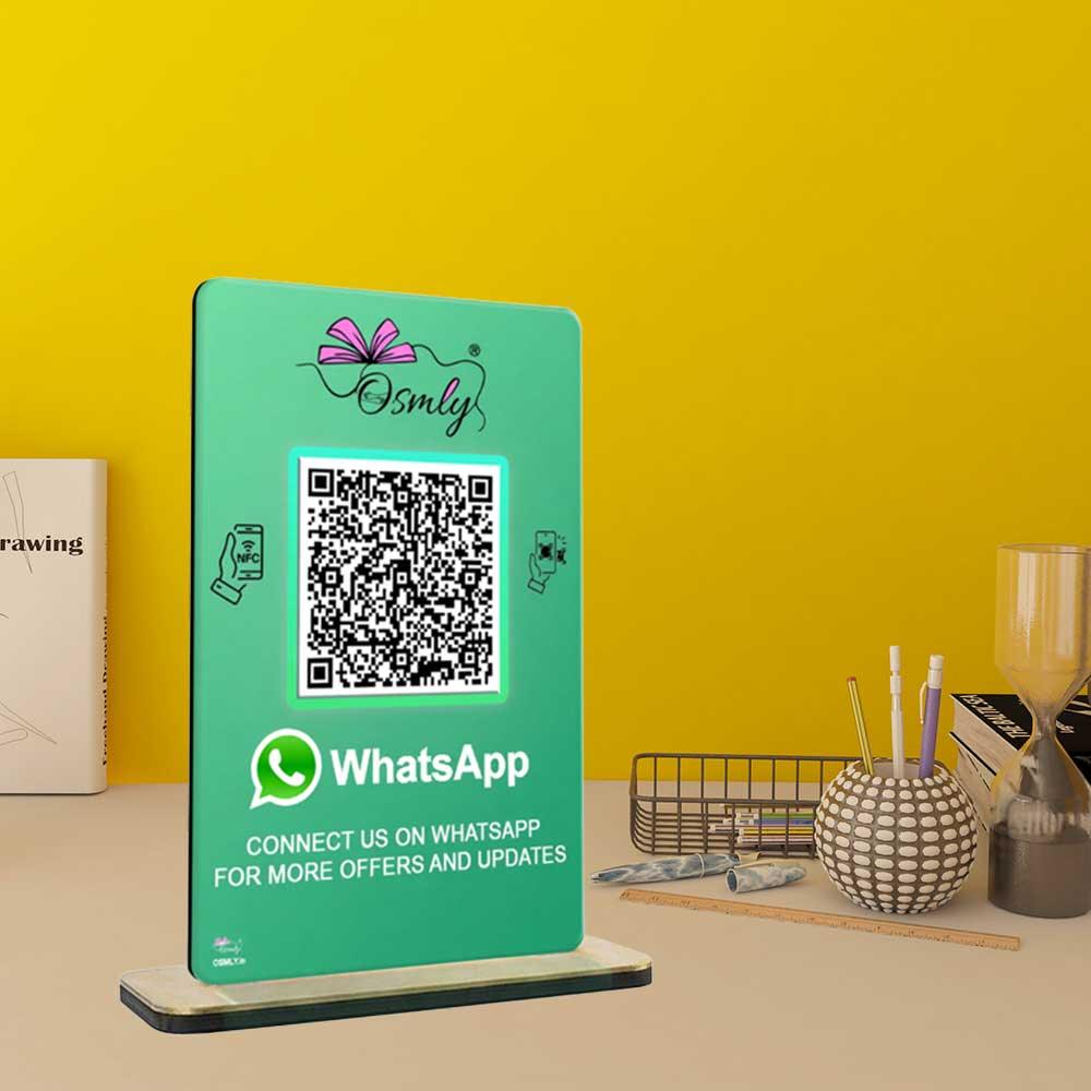 NFC-enabled WhatsApp QR stands-QR Code Stand-Qr Print-QrPrint
