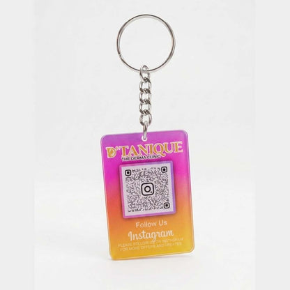 Social Media Theme Keychain-Keychains-Qr Print-QrPrint