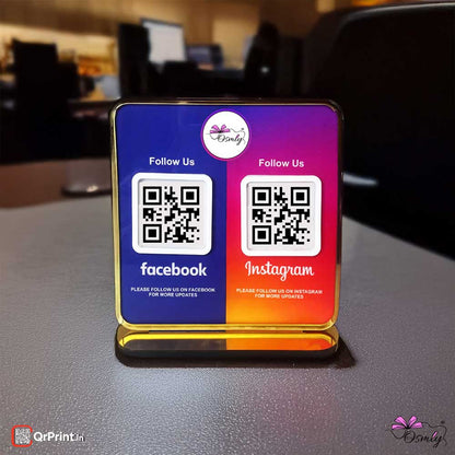 Facebook Instagram QR Stand - Qr Print