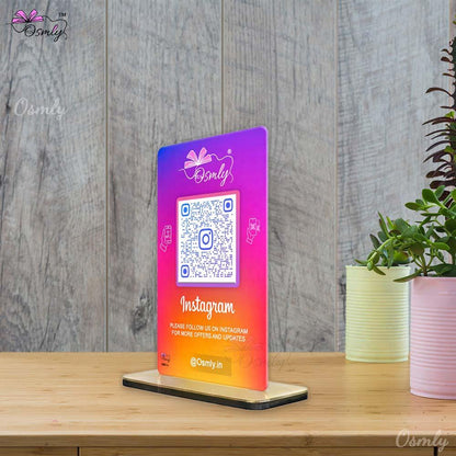 NFC Enabled Instagram QR Stand-QR Code Stand-Qr Print-QrPrint